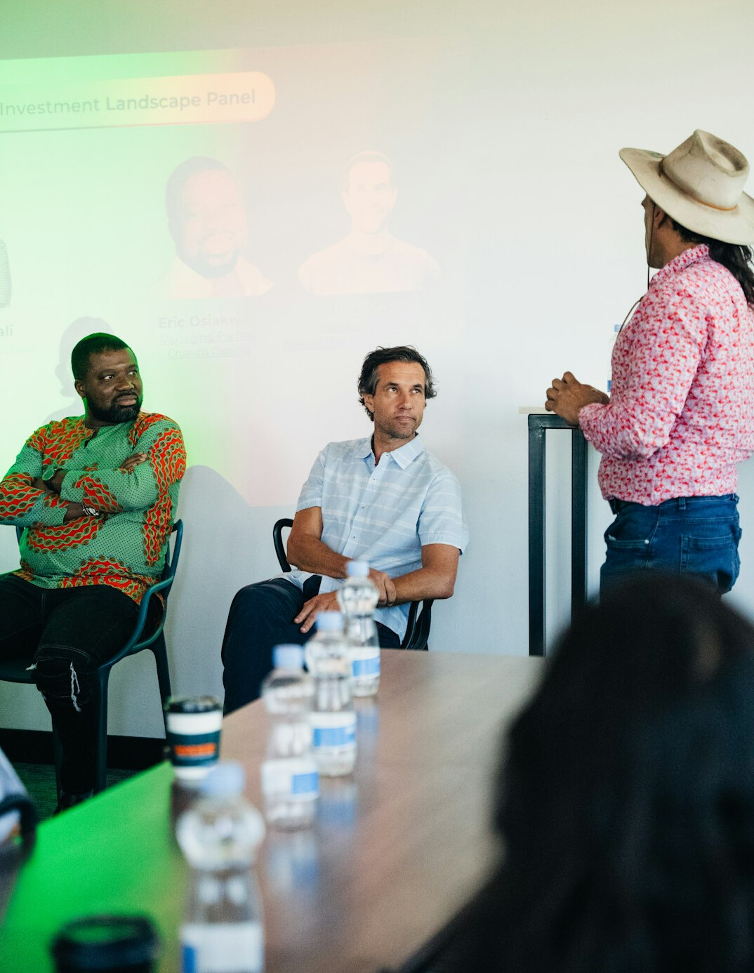 workshop participants in discussion