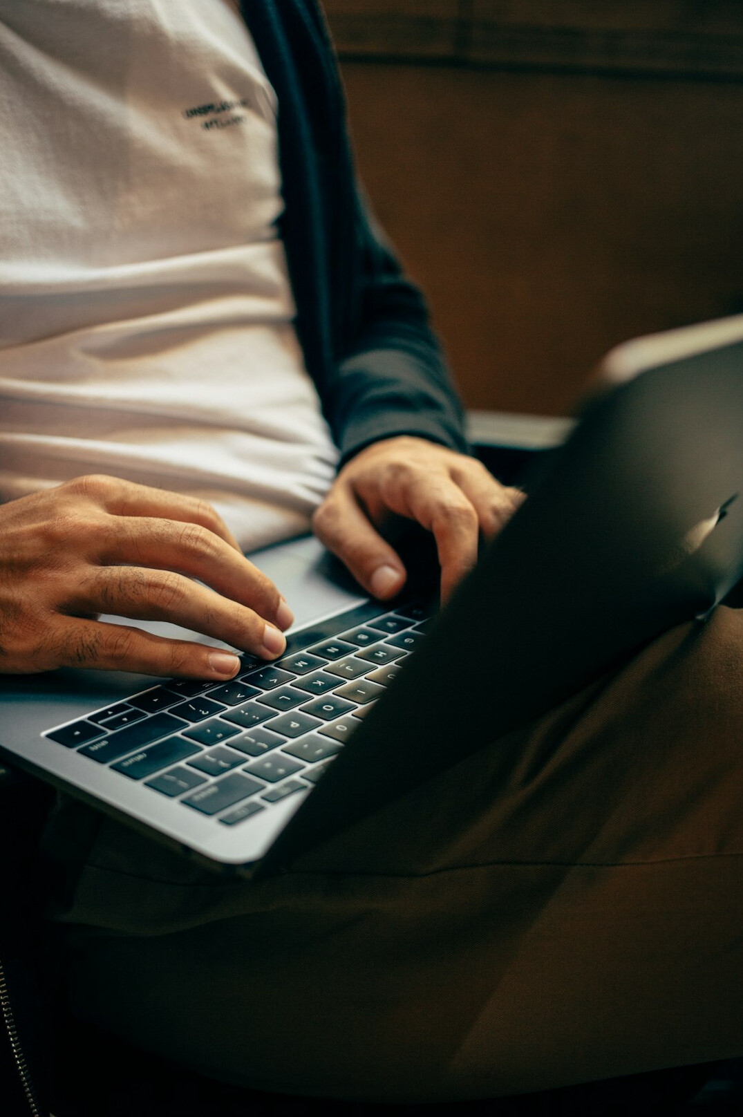 person studying online