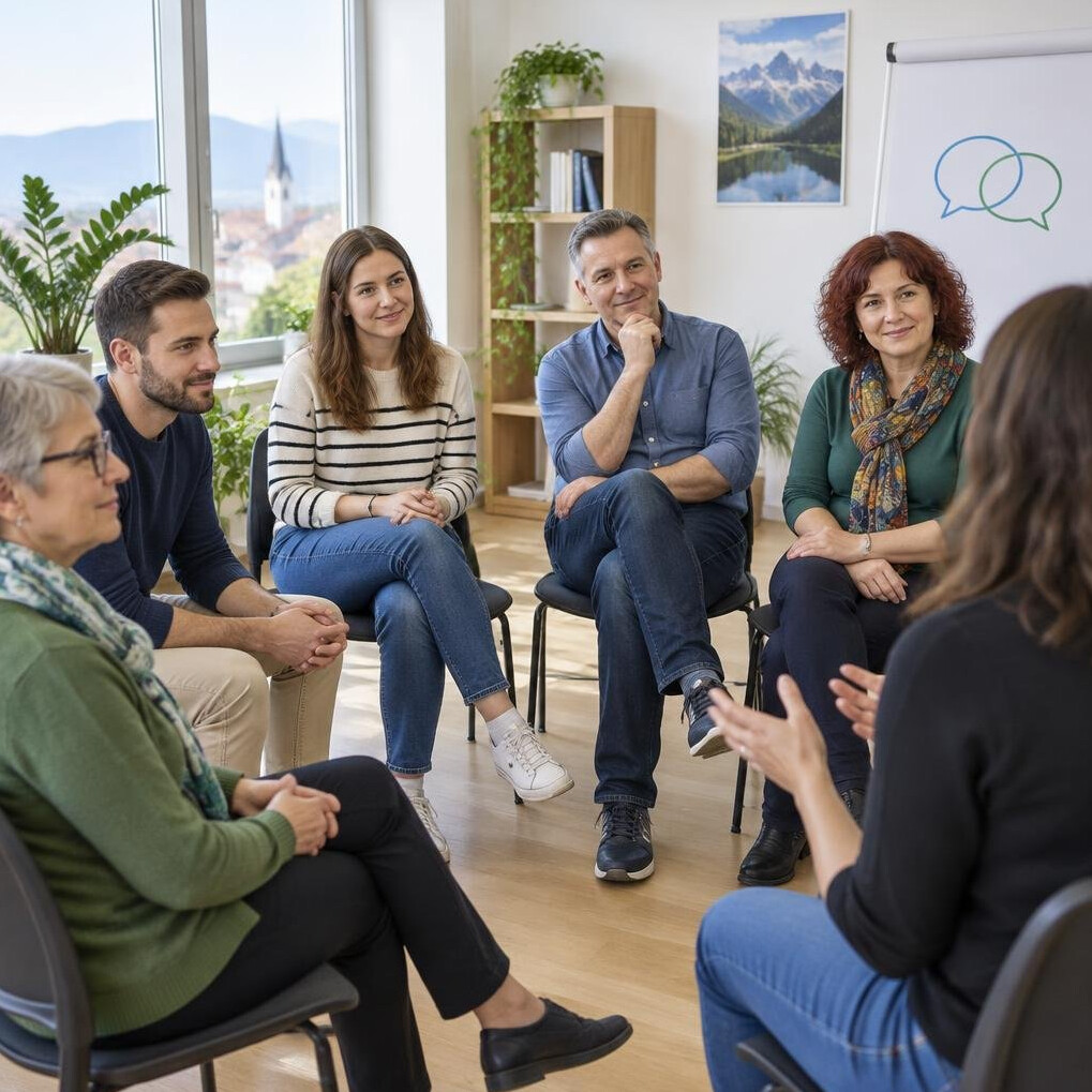 Team members listening during a workshop discussion